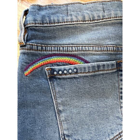 Women's Blank NYC The Astor Cut Off Embroidered Jean Shorts, Size 28 - Picture 4 of 7